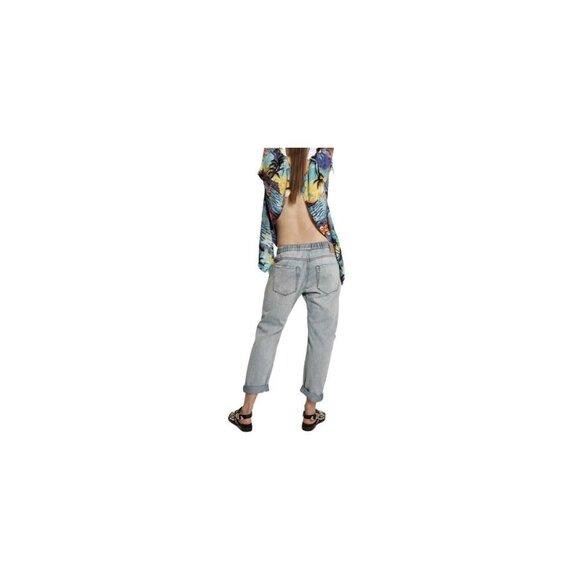 One Teaspoon Woman's Shabbies Boyfriend  Jeans in Montana Ripped Crop Size XS - Picture 8 of 9